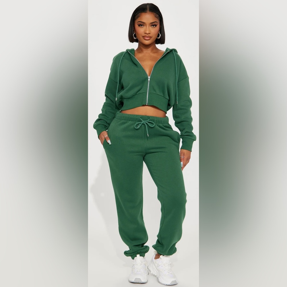 Green matching sweatsuit